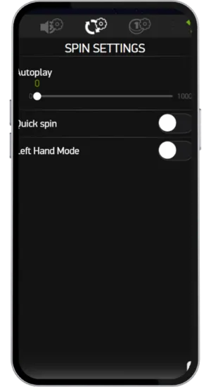 Inställningar för snurrhastighet